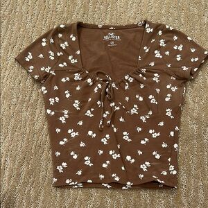 Hollister Brown Floral Women's Top